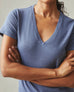 Women's Premium Slub V-Neck Tee - Wild Wind